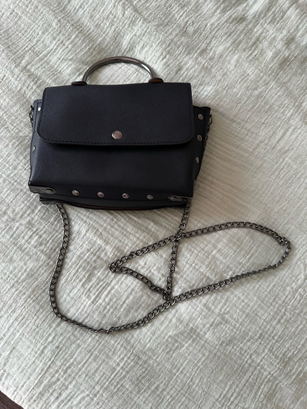 Black Studded Crossbody